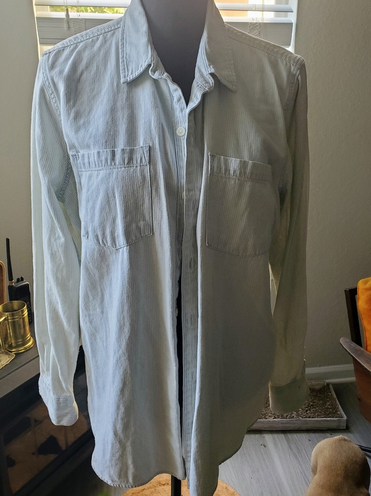 NWT LUCKY BRAND DENIM BUTTON DOWN SHIRT SIZE L